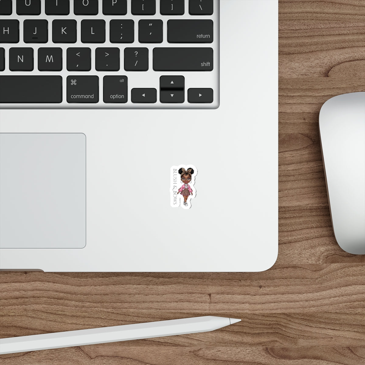 Chic Character Die-Cut Stickers - Fun, Cute, Blush & Bows Design for Laptops, Journals, Phone Cases, Gifts, and Parties