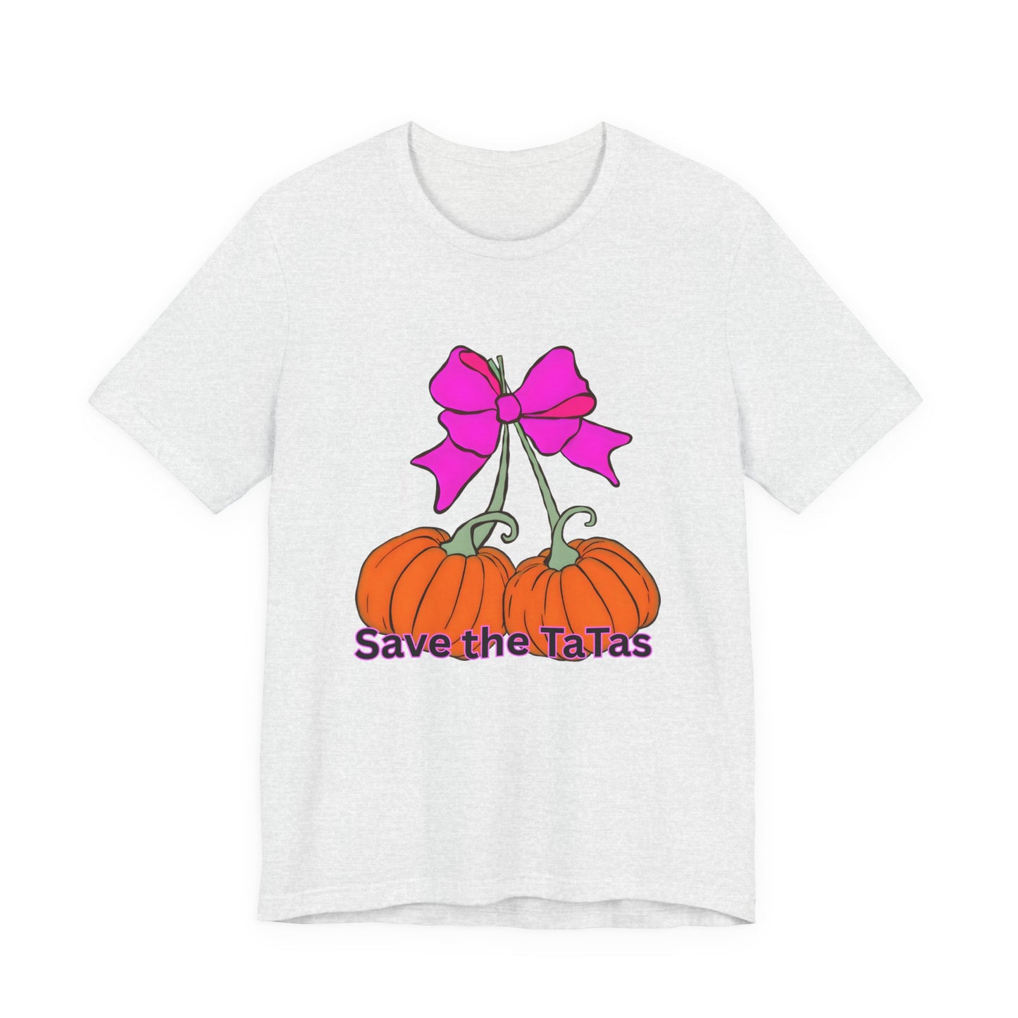 Save the TaTas Pumpkin Tee, Breast Cancer Awareness Shirt, Fall Festival Clothing, Gift for Her, Unisex Tee