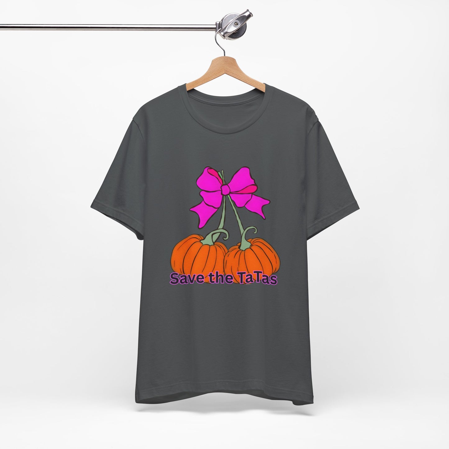 Save the TaTas Pumpkin Tee, Breast Cancer Awareness Shirt, Fall Festival Clothing, Gift for Her, Unisex Tee
