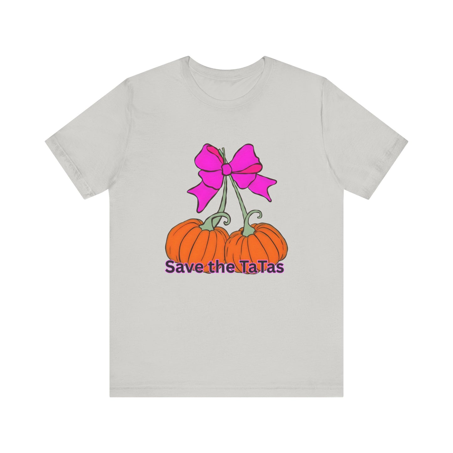 Save the TaTas Pumpkin Tee, Breast Cancer Awareness Shirt, Fall Festival Clothing, Gift for Her, Unisex Tee