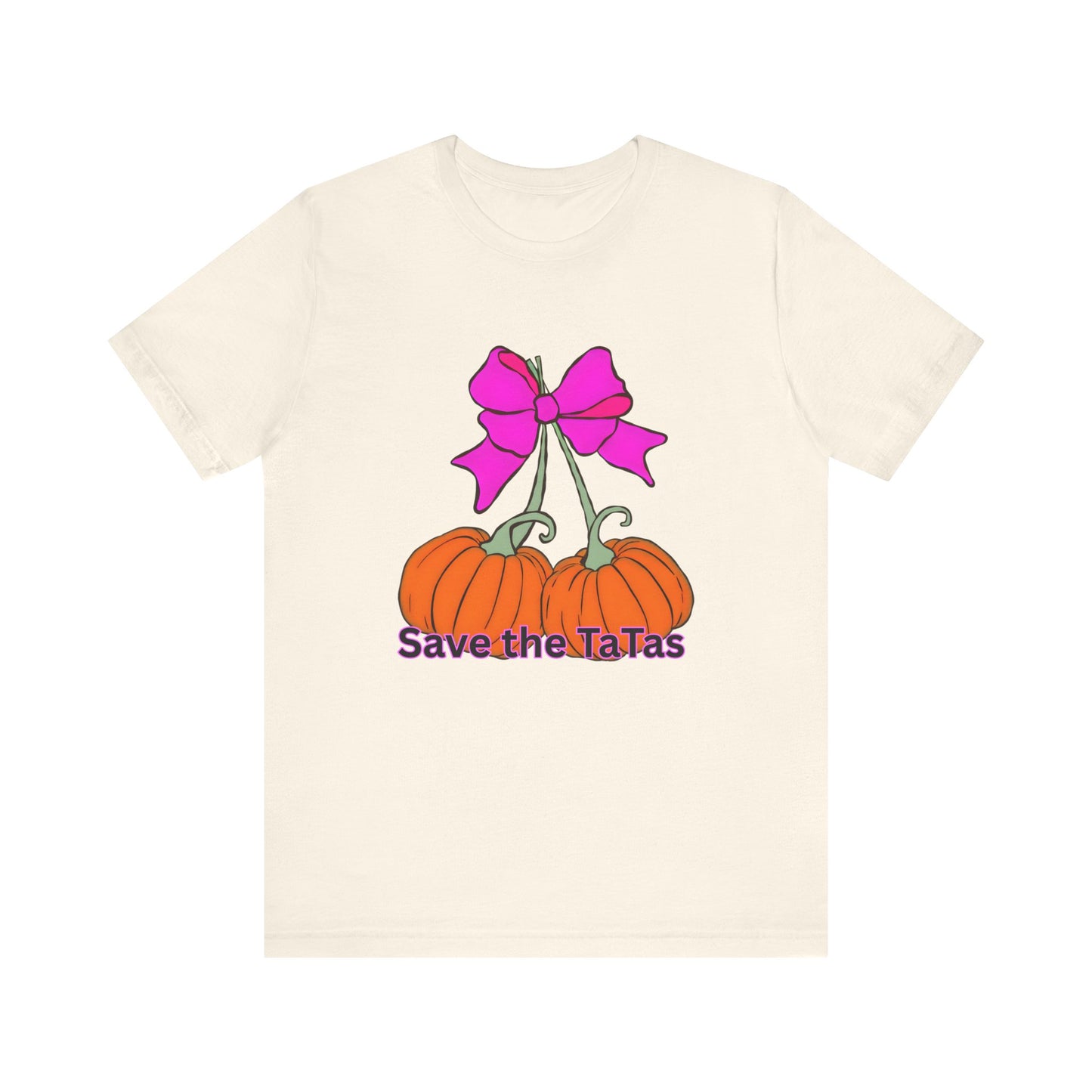 Save the TaTas Pumpkin Tee, Breast Cancer Awareness Shirt, Fall Festival Clothing, Gift for Her, Unisex Tee