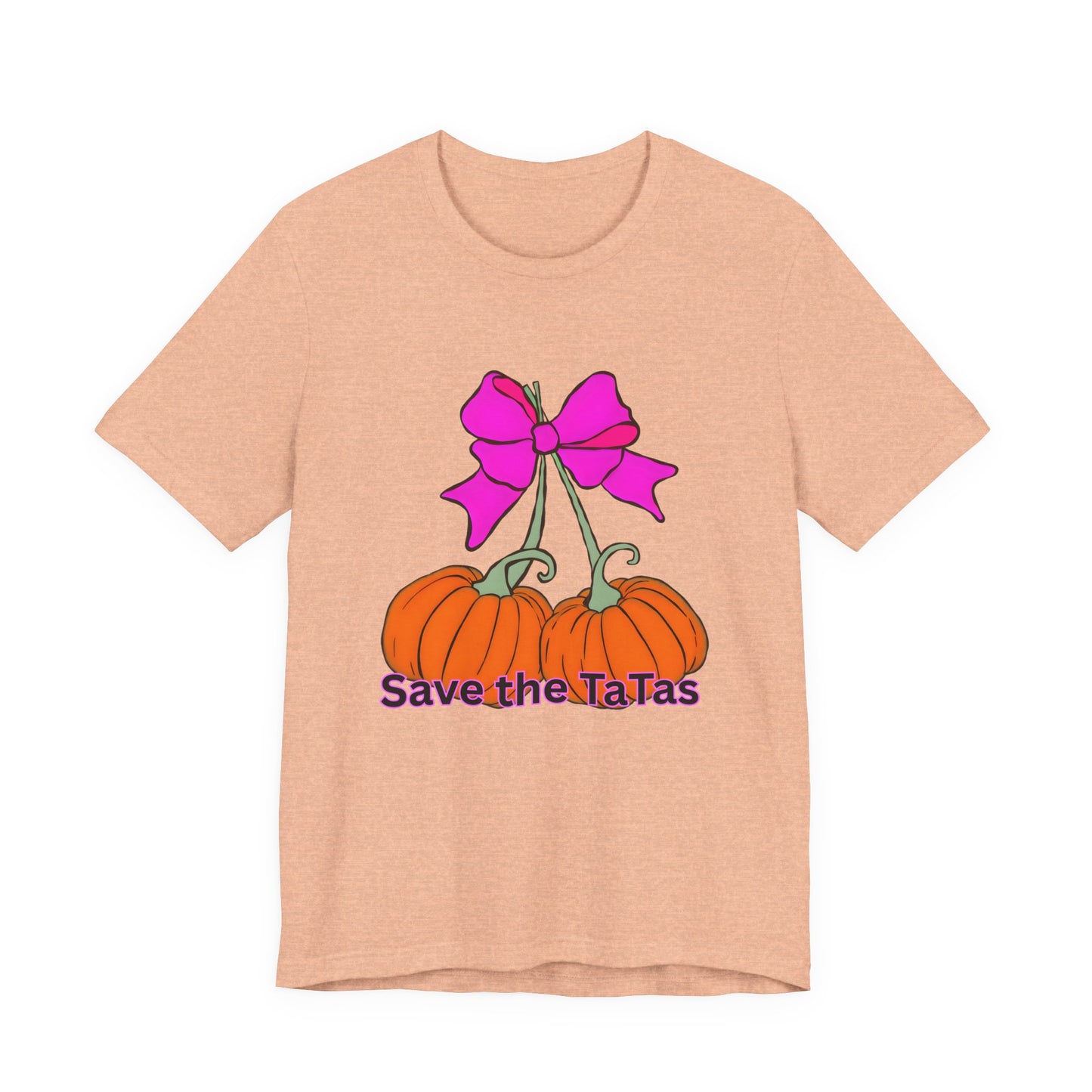 Save the TaTas Pumpkin Tee, Breast Cancer Awareness Shirt, Fall Festival Clothing, Gift for Her, Unisex Tee