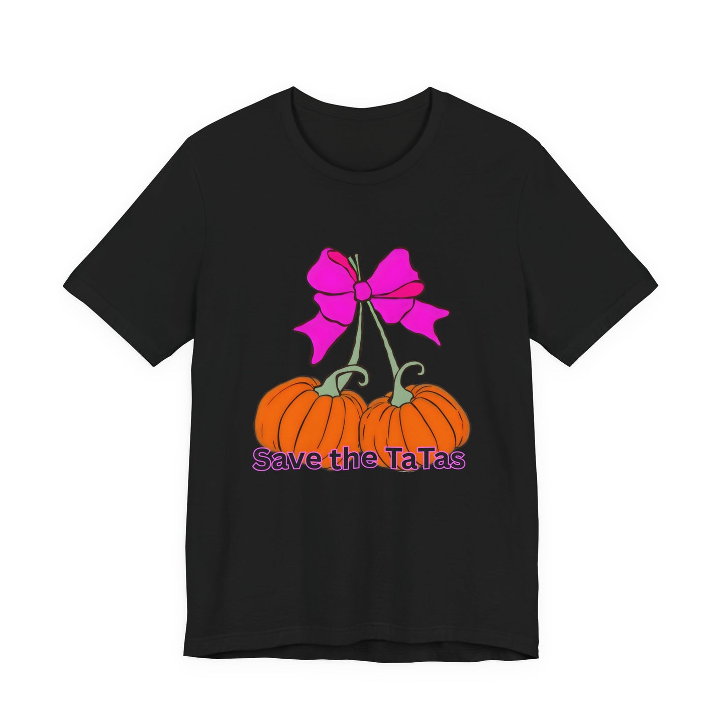 Save the TaTas Pumpkin Tee, Breast Cancer Awareness Shirt, Fall Festival Clothing, Gift for Her, Unisex Tee