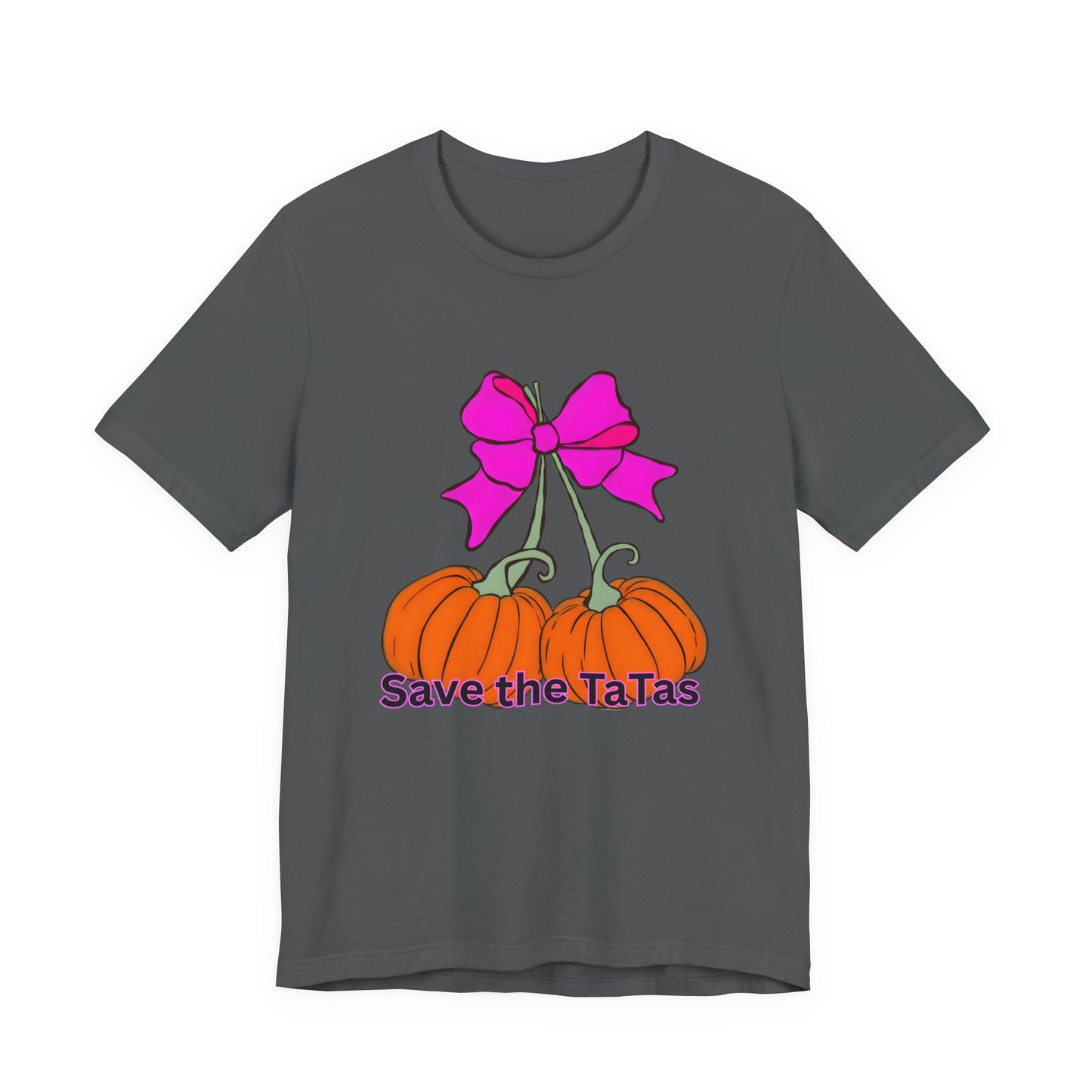 Save the TaTas Pumpkin Tee, Breast Cancer Awareness Shirt, Fall Festival Clothing, Gift for Her, Unisex Tee