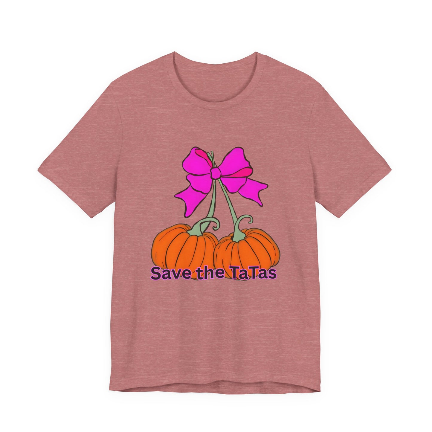 Save the TaTas Pumpkin Tee, Breast Cancer Awareness Shirt, Fall Festival Clothing, Gift for Her, Unisex Tee
