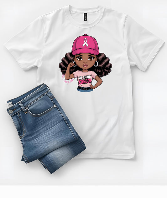 Empowering Cancer Awareness Tee, Women’s Empowerment, Breast Cancer Support T-Shirt, Gift for Her, Comfortable Casual Wear