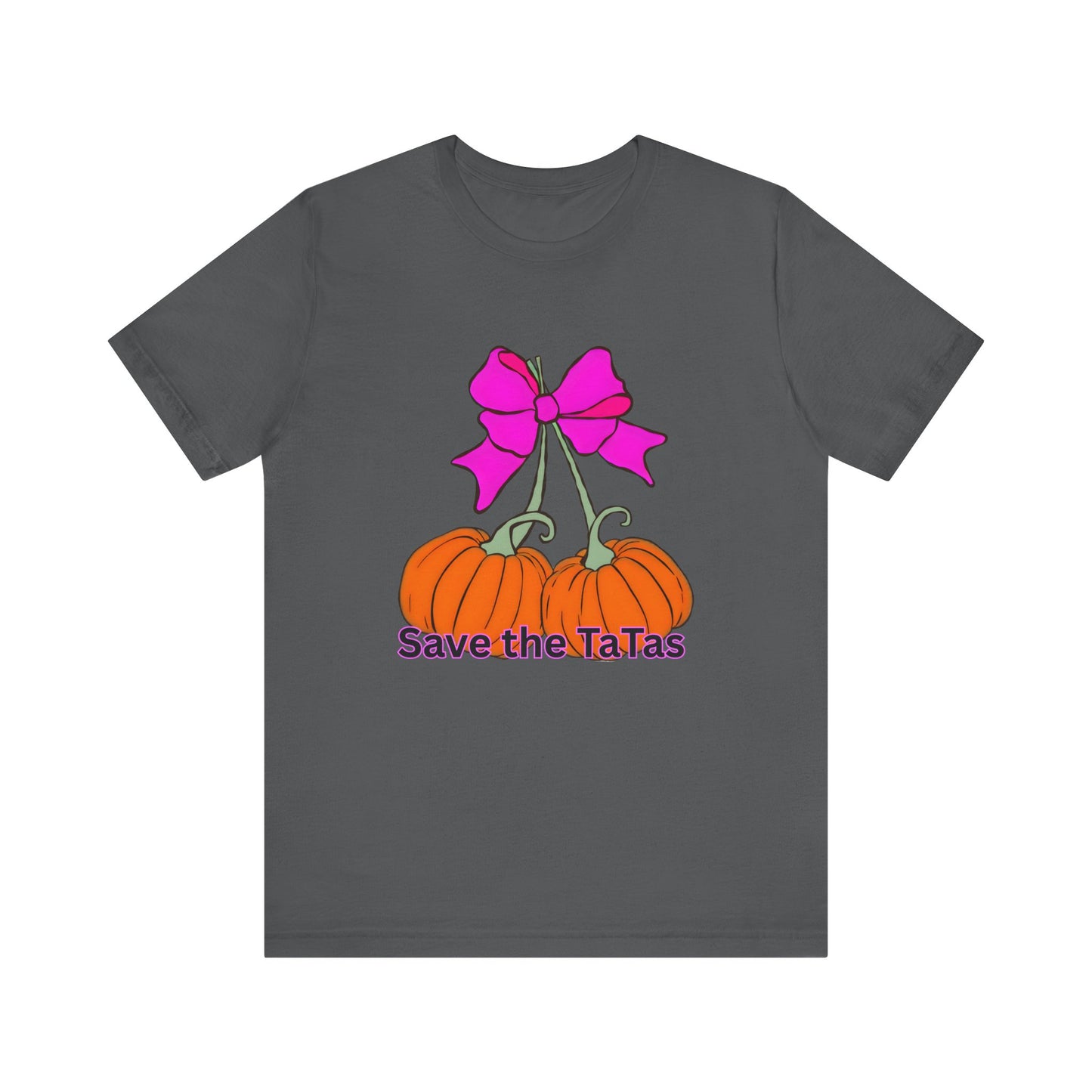 Save the TaTas Pumpkin Tee, Breast Cancer Awareness Shirt, Fall Festival Clothing, Gift for Her, Unisex Tee