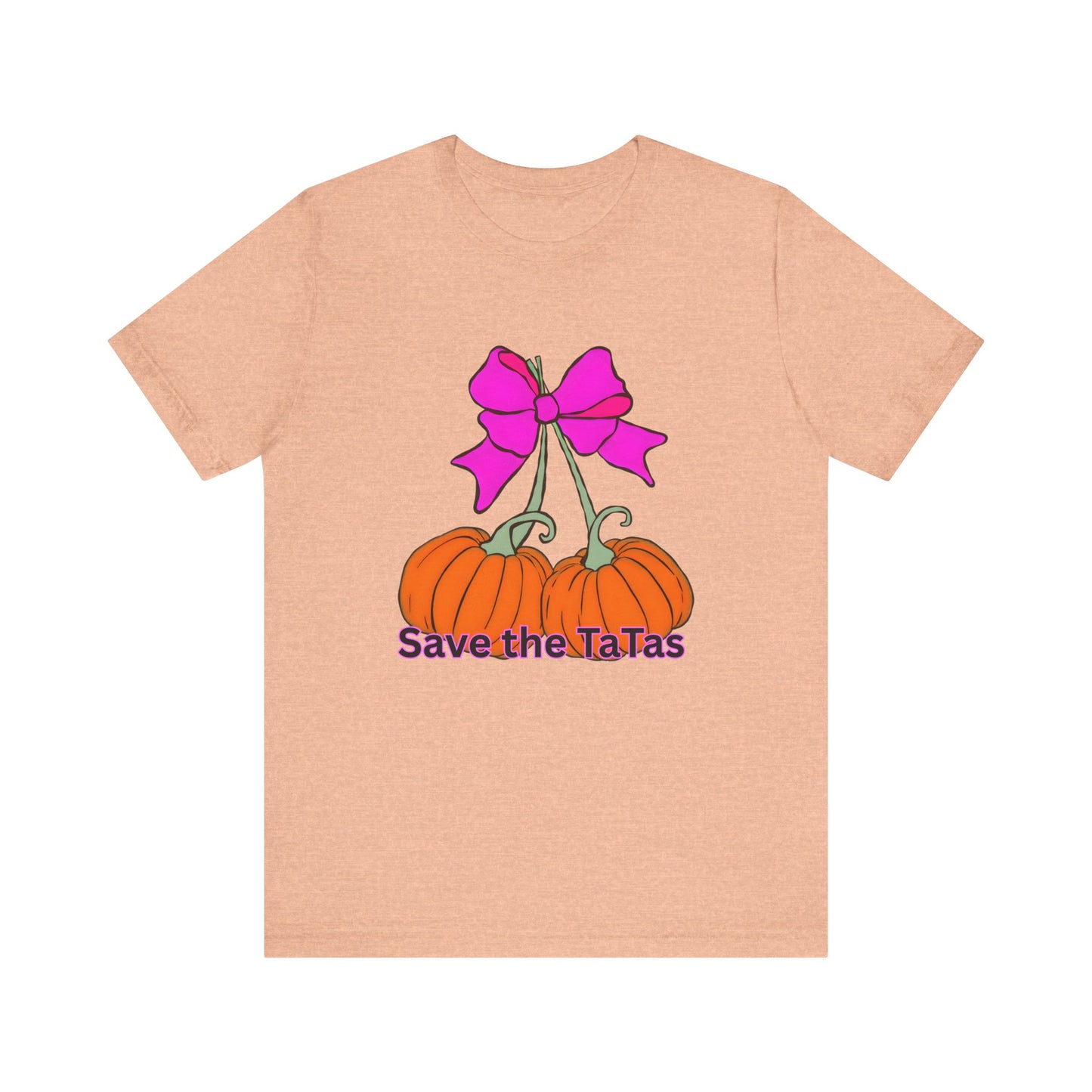Save the TaTas Pumpkin Tee, Breast Cancer Awareness Shirt, Fall Festival Clothing, Gift for Her, Unisex Tee