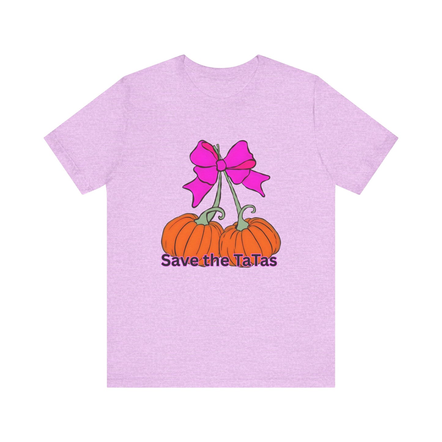 Save the TaTas Pumpkin Tee, Breast Cancer Awareness Shirt, Fall Festival Clothing, Gift for Her, Unisex Tee
