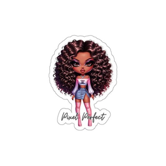 Trendy Bratz-Inspired Square Stickers, Cute Decor, Laptop Stickers, Fashion Accessories, Gift for Her, Unique Party Favors