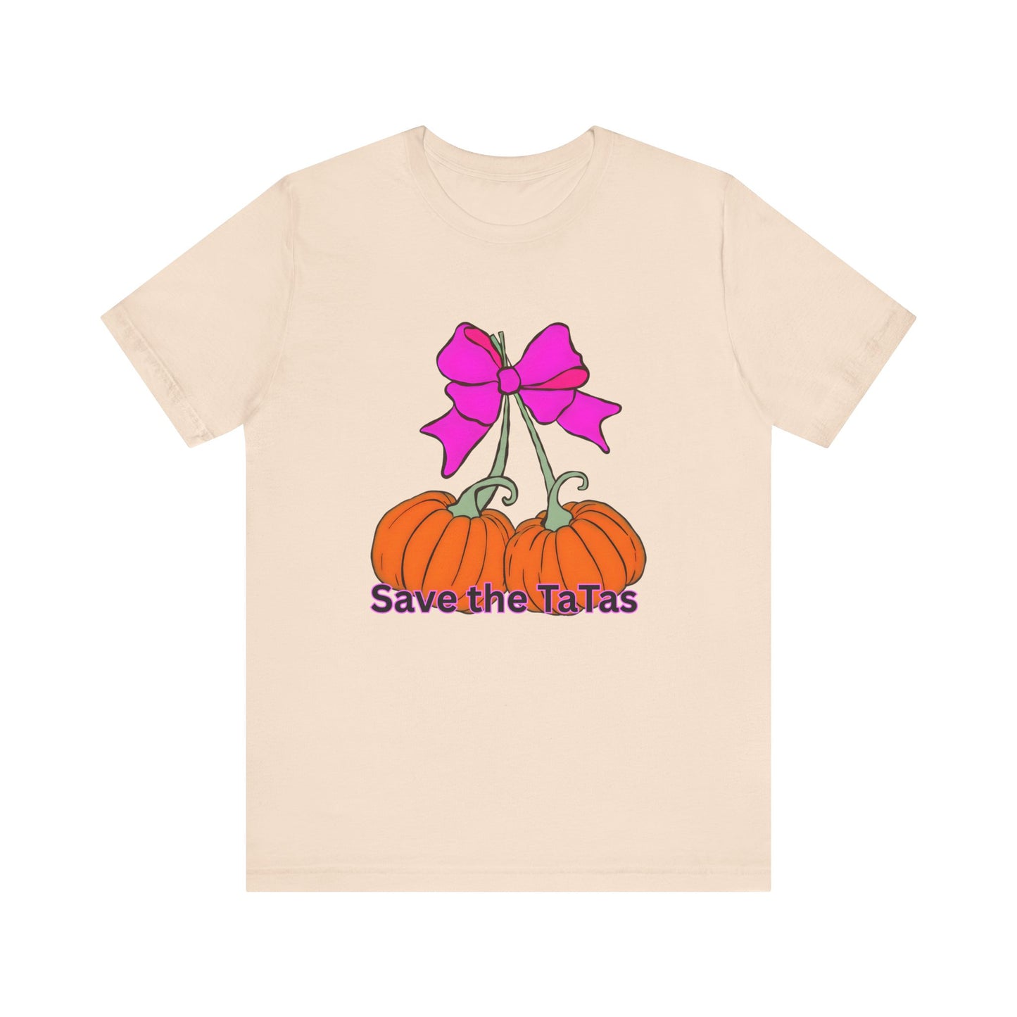 Save the TaTas Pumpkin Tee, Breast Cancer Awareness Shirt, Fall Festival Clothing, Gift for Her, Unisex Tee