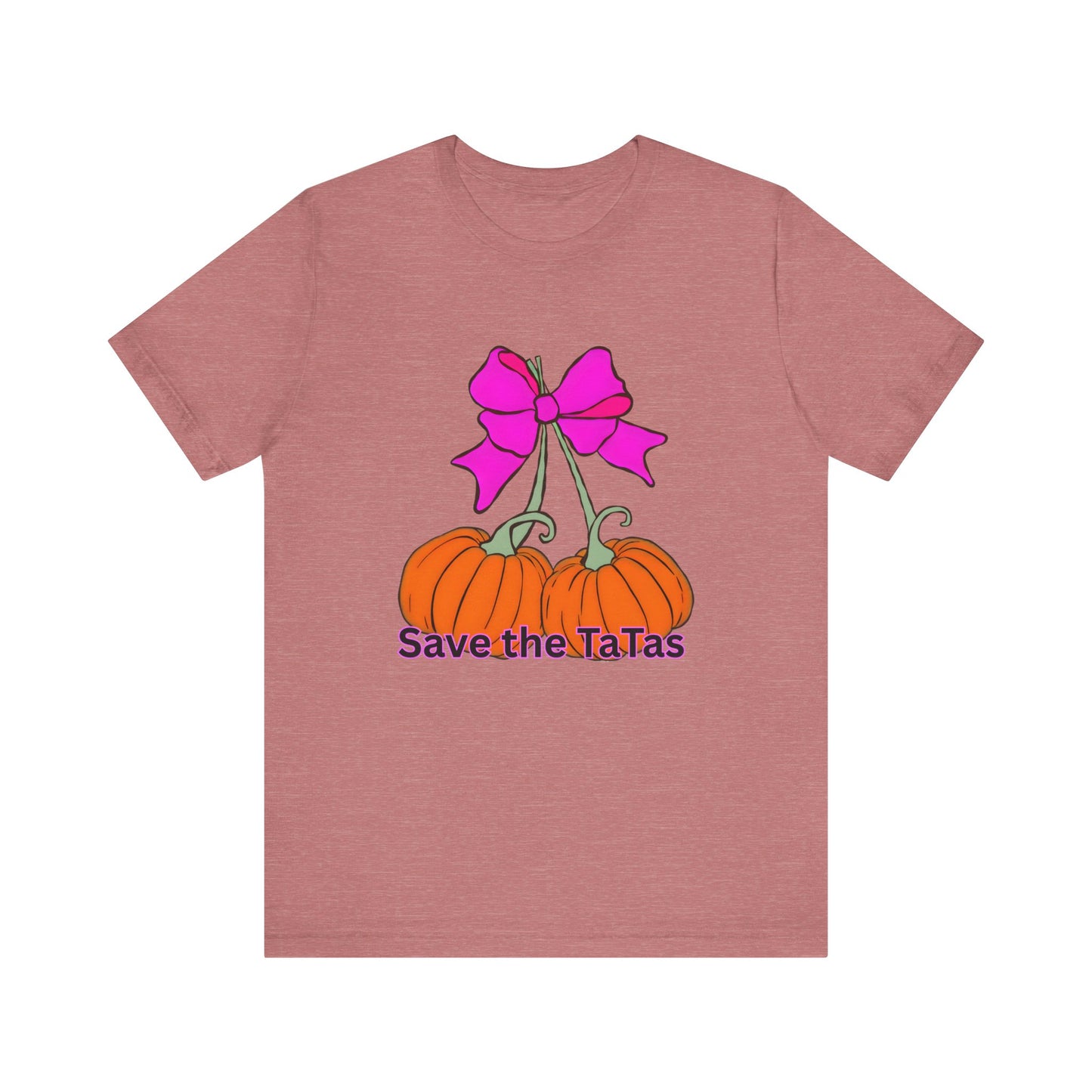 Save the TaTas Pumpkin Tee, Breast Cancer Awareness Shirt, Fall Festival Clothing, Gift for Her, Unisex Tee