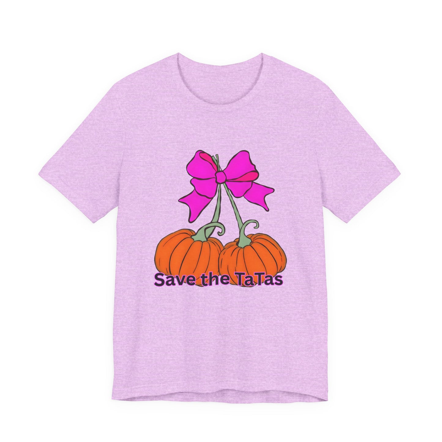 Save the TaTas Pumpkin Tee, Breast Cancer Awareness Shirt, Fall Festival Clothing, Gift for Her, Unisex Tee