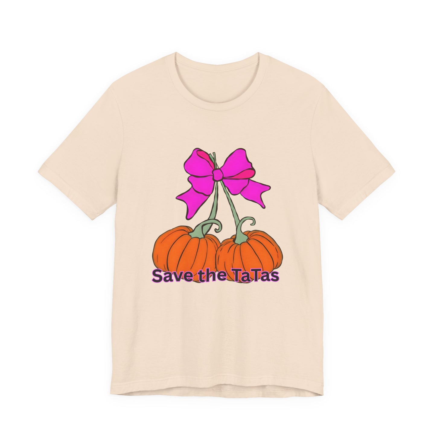 Save the TaTas Pumpkin Tee, Breast Cancer Awareness Shirt, Fall Festival Clothing, Gift for Her, Unisex Tee