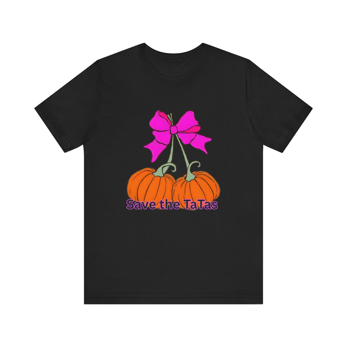 Save the TaTas Pumpkin Tee, Breast Cancer Awareness Shirt, Fall Festival Clothing, Gift for Her, Unisex Tee