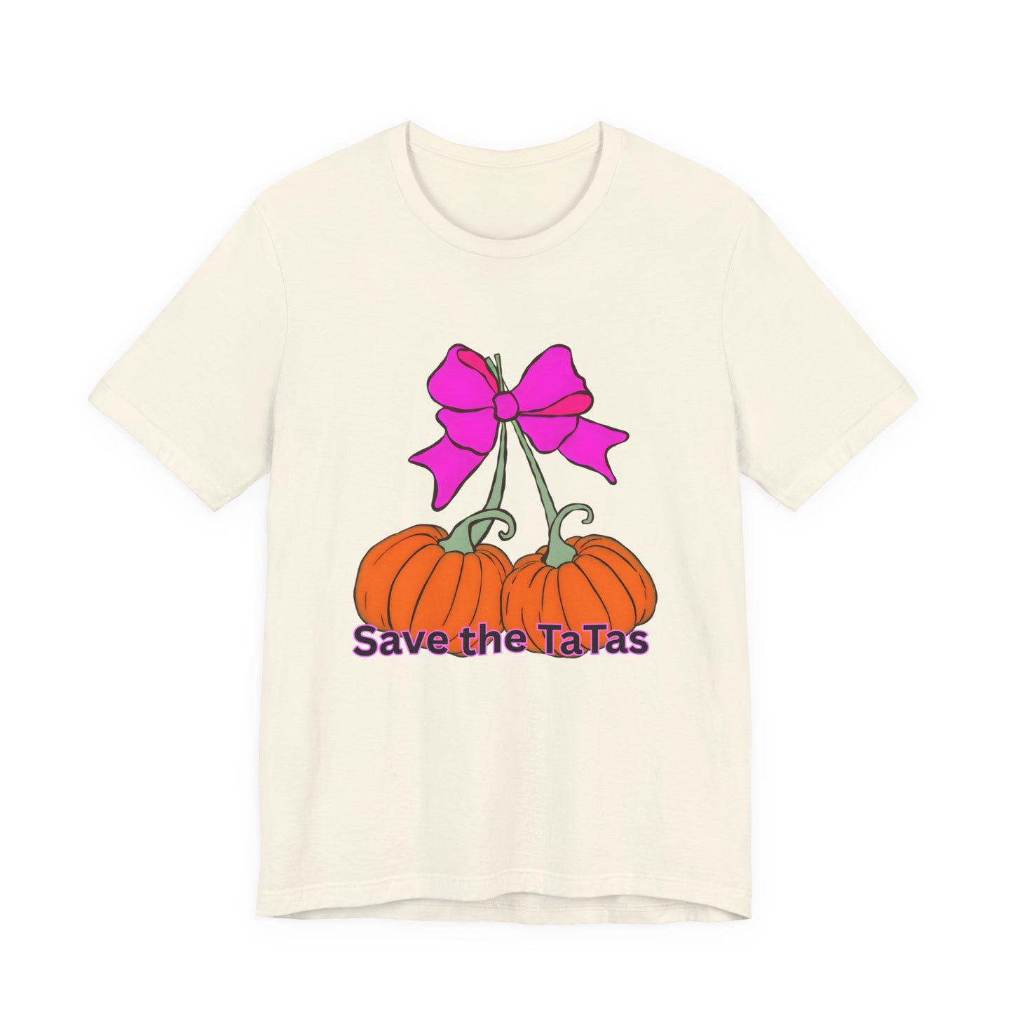 Save the TaTas Pumpkin Tee, Breast Cancer Awareness Shirt, Fall Festival Clothing, Gift for Her, Unisex Tee